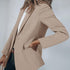 Beige Damen Bürojacke | klassische Blazerjacke mit Knopf